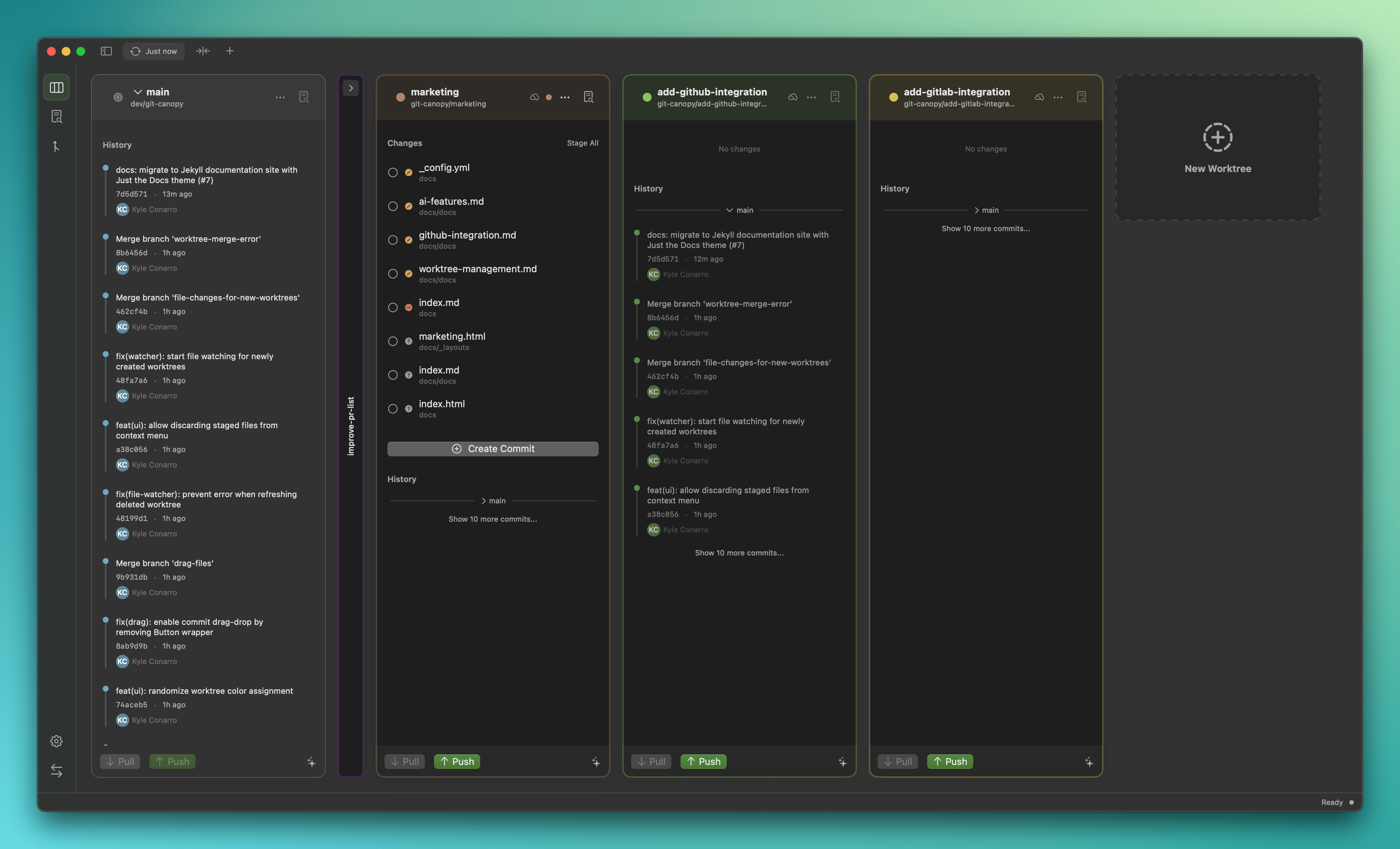 Git Canopy app screenshot